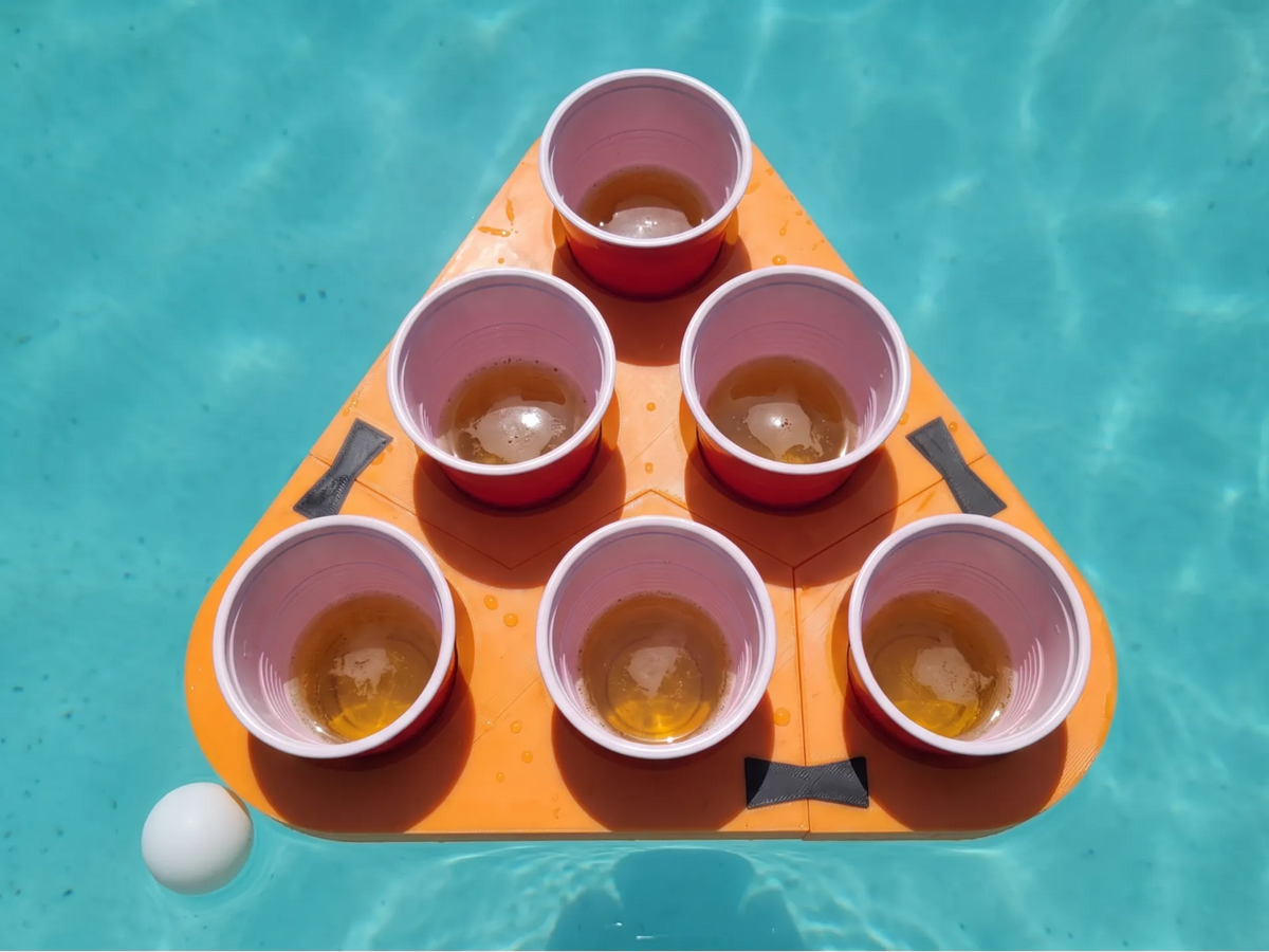 Support de Beer Pong Flottant – Porte-gobelet de Piscine à 6 Tasses - Fêtes Print