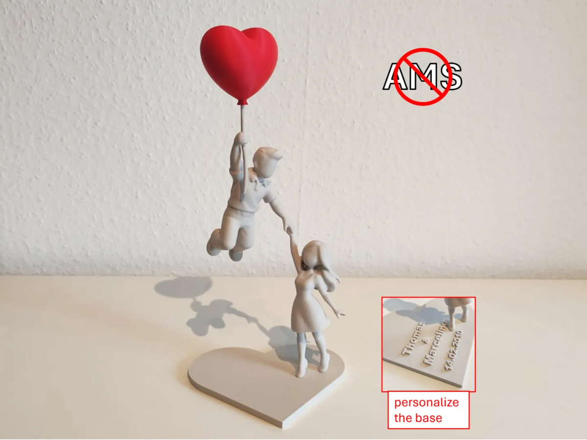Illusion d'amour flottante – Sculpture de la Saint-Valentin - Fêtes Print