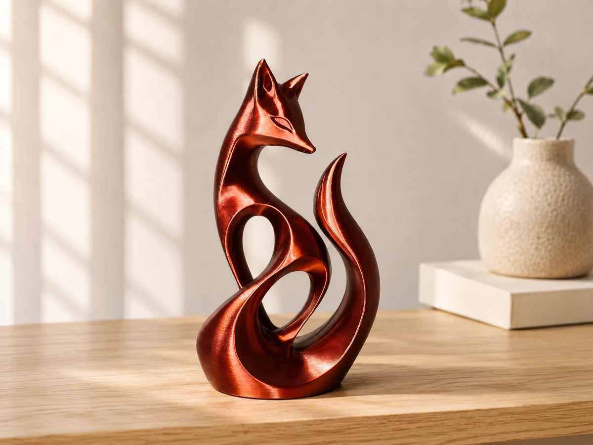 Sculpture de renard abstraite - Décoration moderne - Art Print