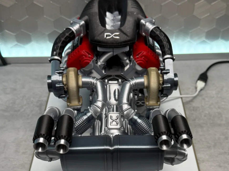 Moteur V12 Bi-Turbo à l'échelle 1/6 - Auto Print