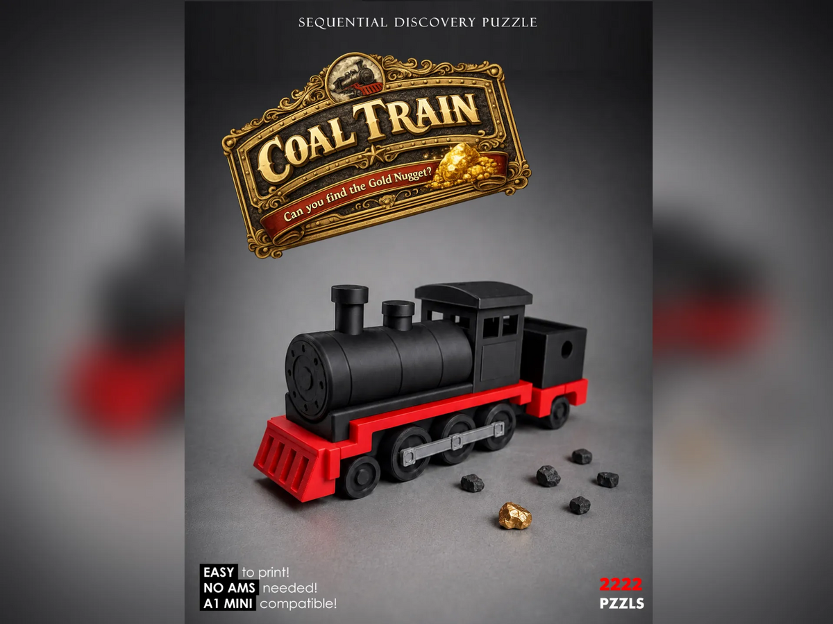Train à charbon – Trouvez la Pépite D'OR - Maquette Print