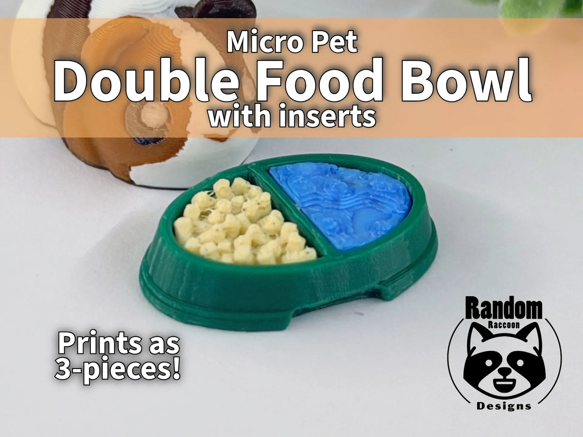 Double gamelle & inserts pour Micro Animaux de Compagnie - Pet Print
