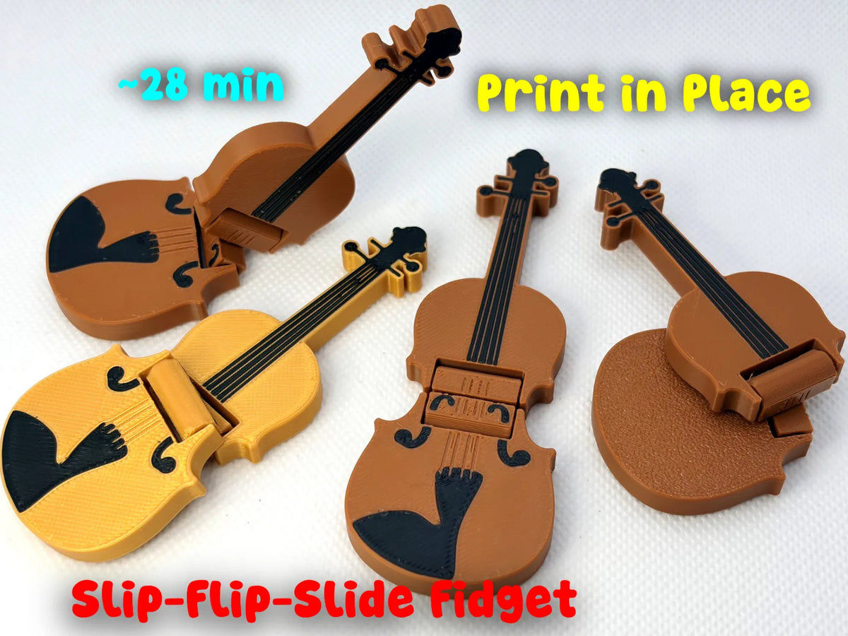 Curseur de violon + Jouet anti-stress à bascule (Imprimer en place) - Music Print