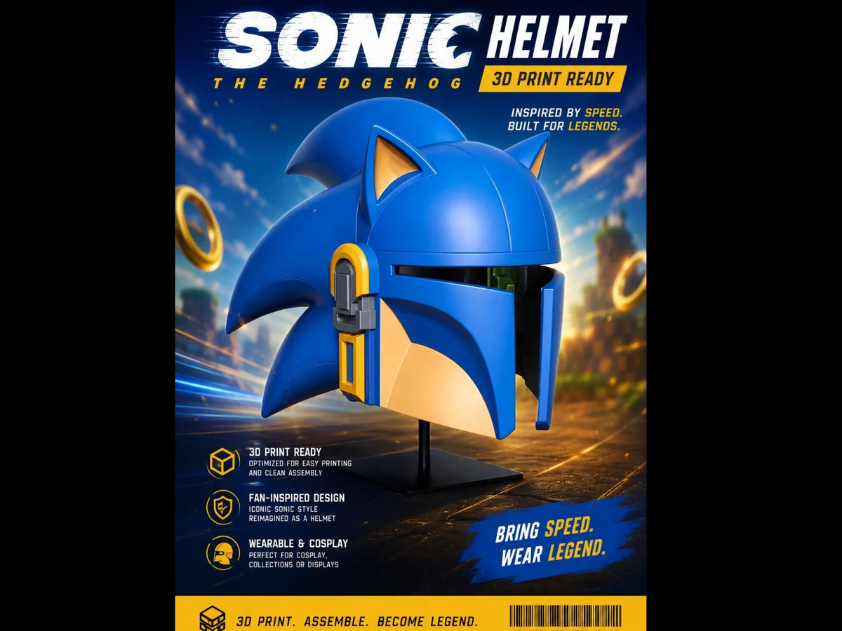 Casque Sonic/Mando - Cosplay Print