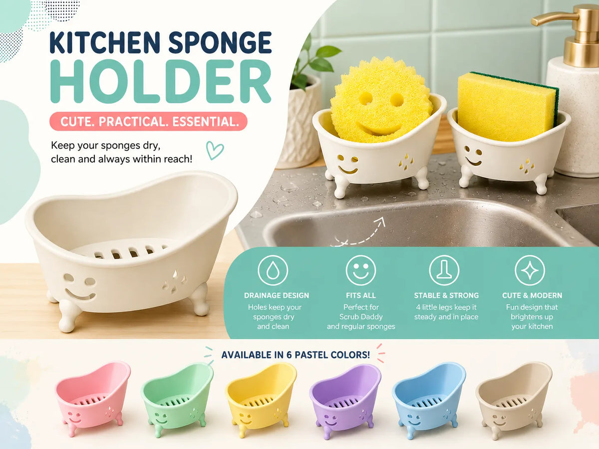 Joli support d'éponge de cuisine - Cuisine Print