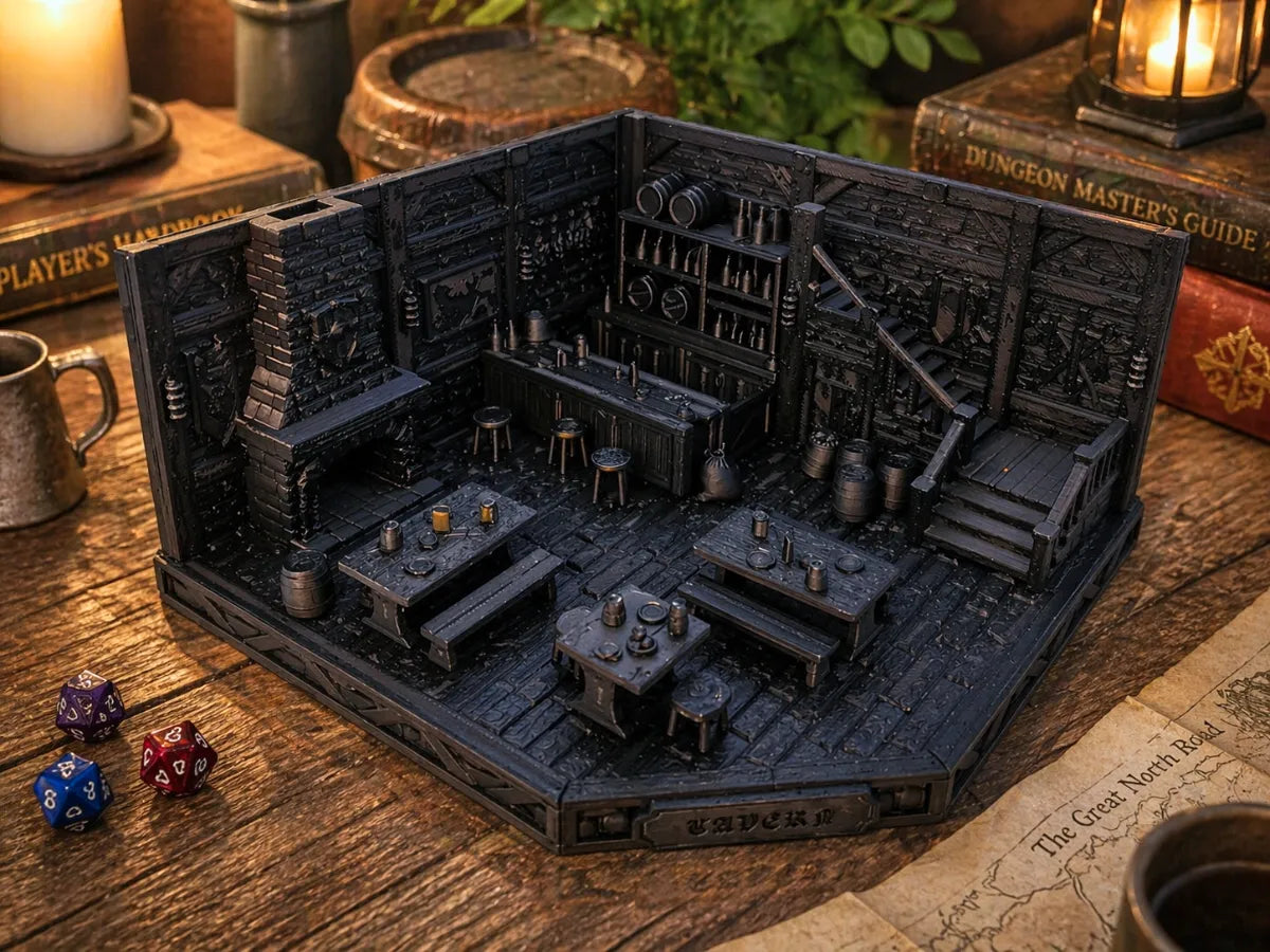 Taverne Médiévale – Terrain RPG Modulaire - Jeux Print