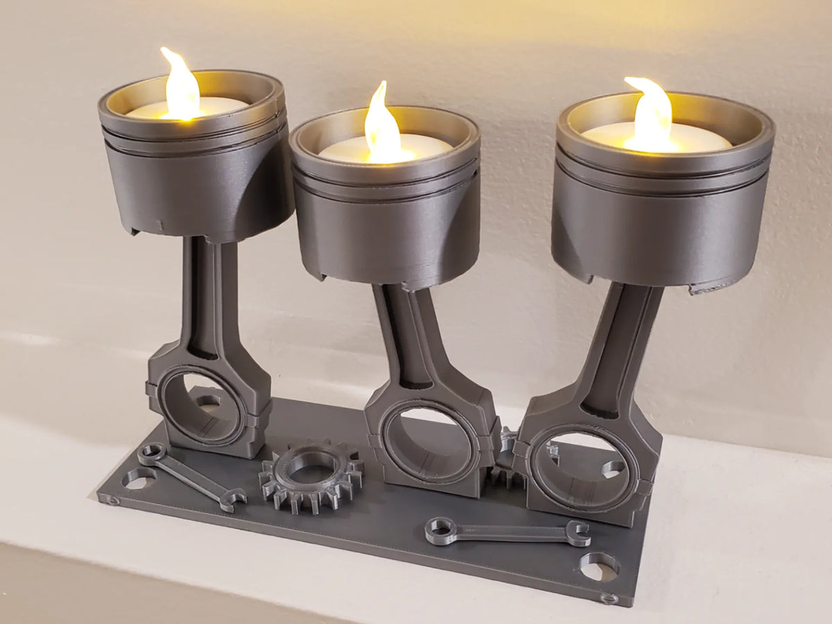 Chandelier Bougie Chauffe-plat Piston de Voiture - Cadeau Print
