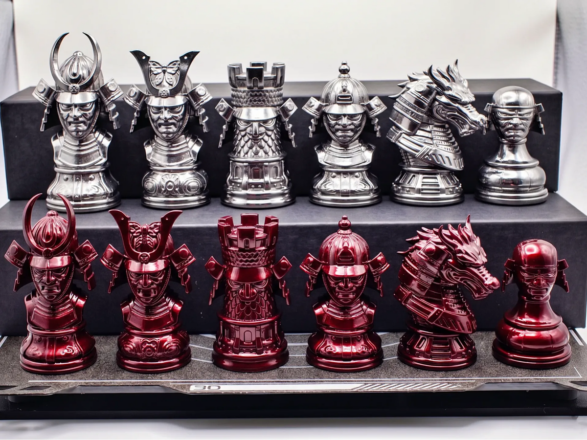 Jeu d'échecs Samouraï Guerrier Oni – Pièces du Japon Féodal - Jeux Print