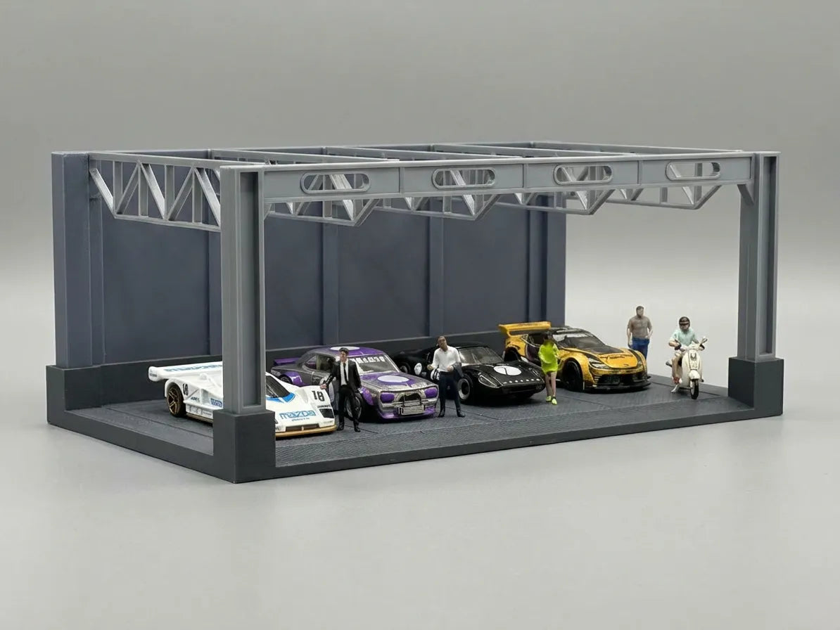 Diorama de showroom-garage ouvert 1/64 - Auto Print