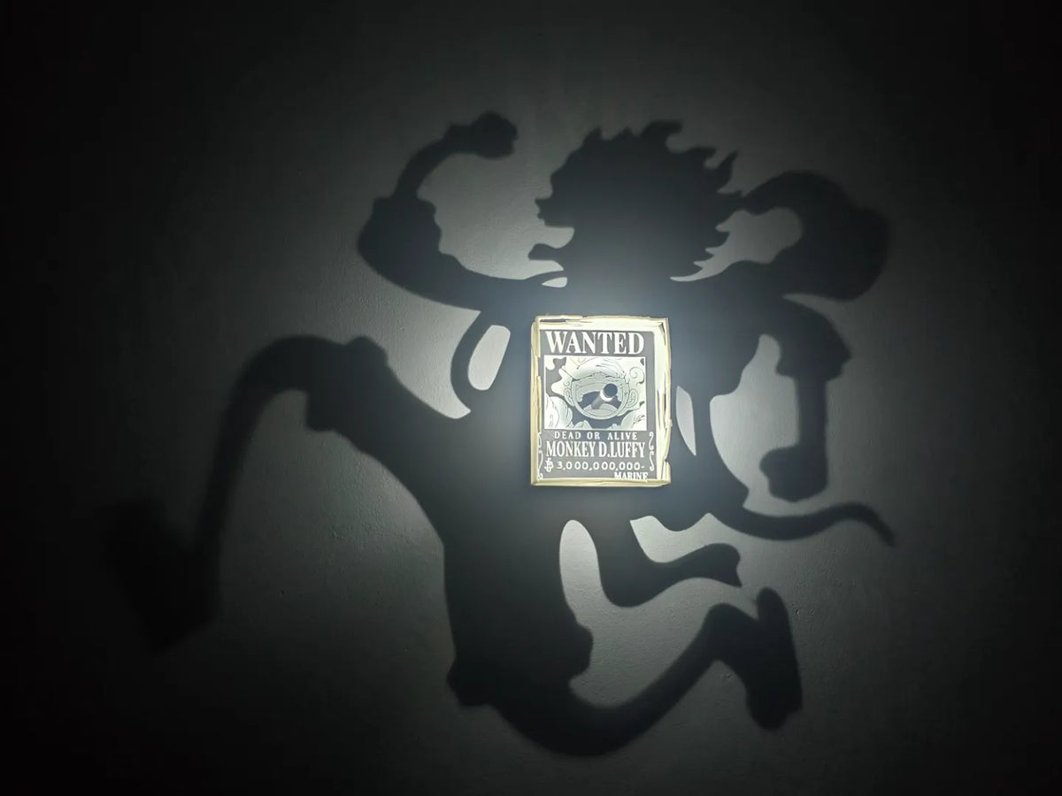 Lampe d'ombre Luffy Gear 5 - Mécanique Print