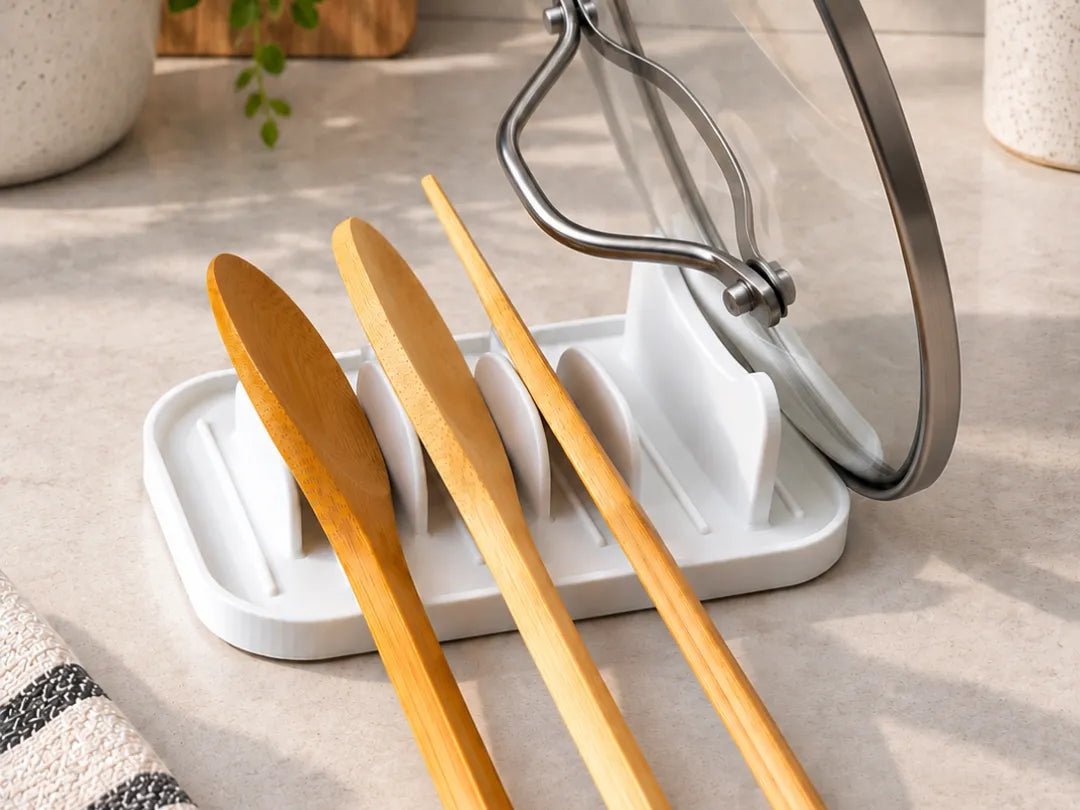 Support d'Ustensiles de Cuisine & Couvercles de Casseroles - Cuisine Print