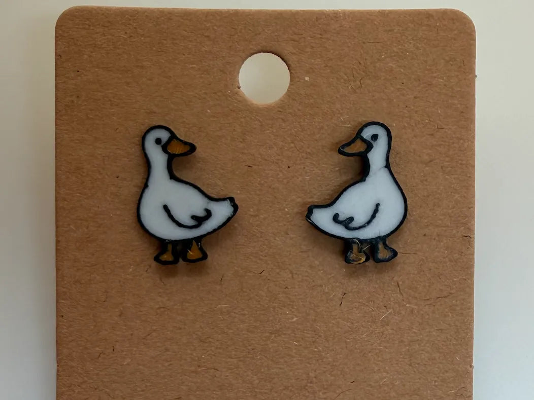 Boucles d'oreilles clous d'oie - Bijoux Print
