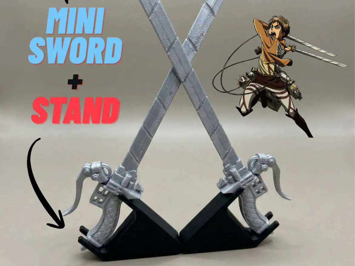 Épée L'Attaque des Titans avec support - Geek Print