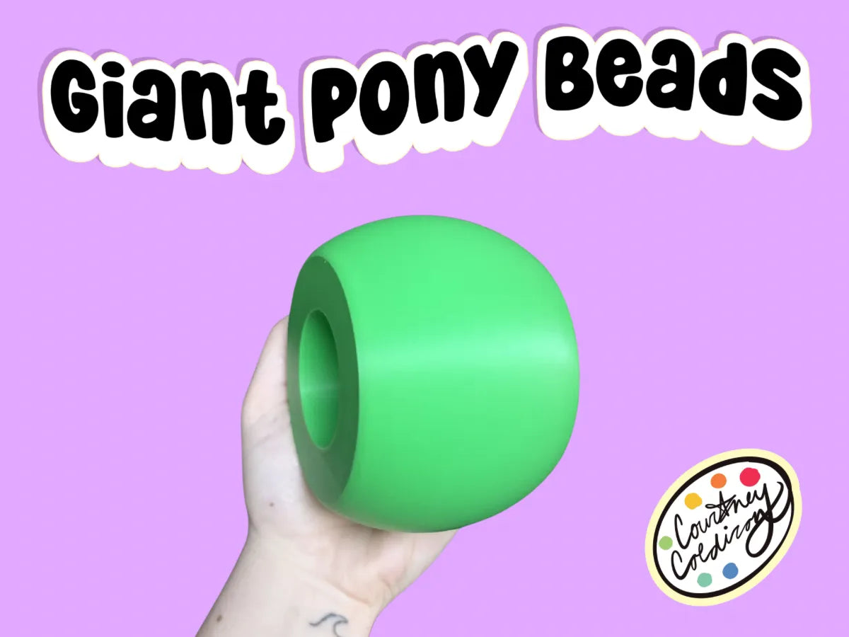 Grosses perles poney (Créez votre propre guirlande personnalisée) - Bijoux Print