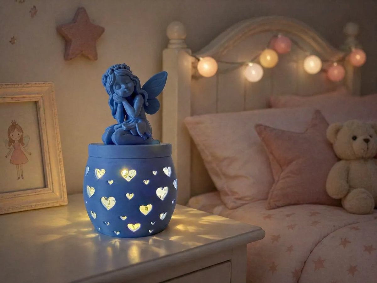 Lampe LED Ange Motif Cœur Veilleuse Décorative - Lumière Print