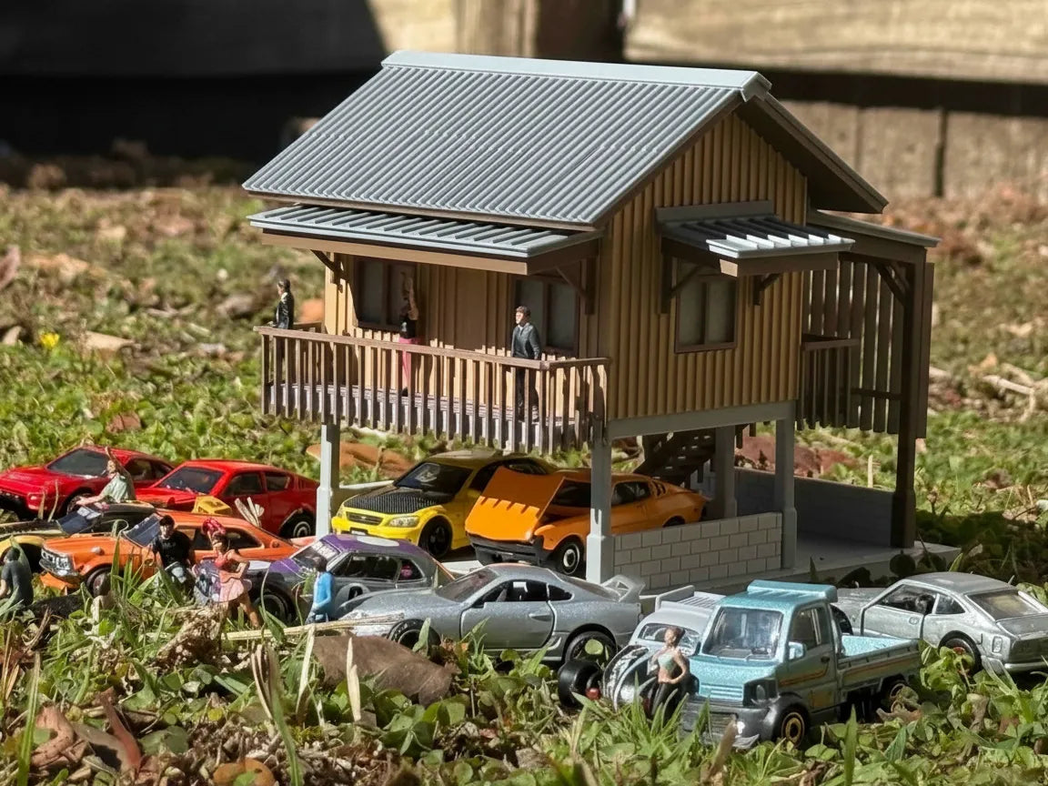 Diorama de Garage Bahay Kubo 1/64 - Auto Print