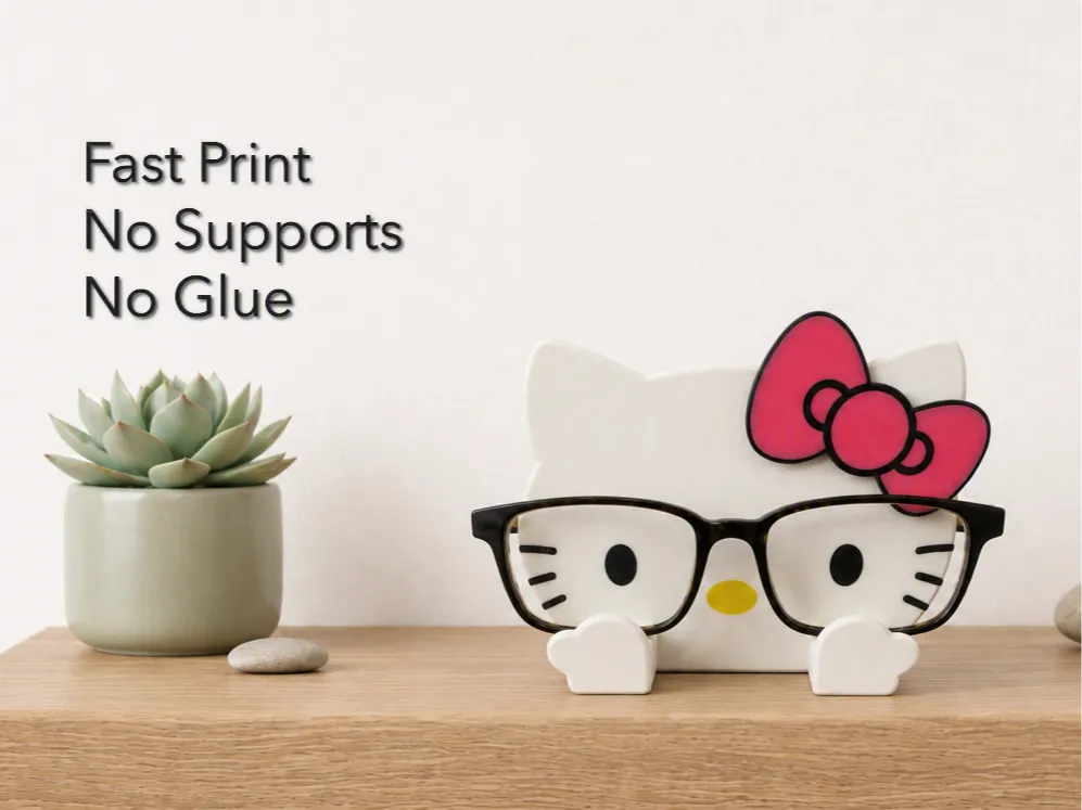Support à lunettes Hello Kitty - Sans supports, ajustement par emboîtement - Maquette Print