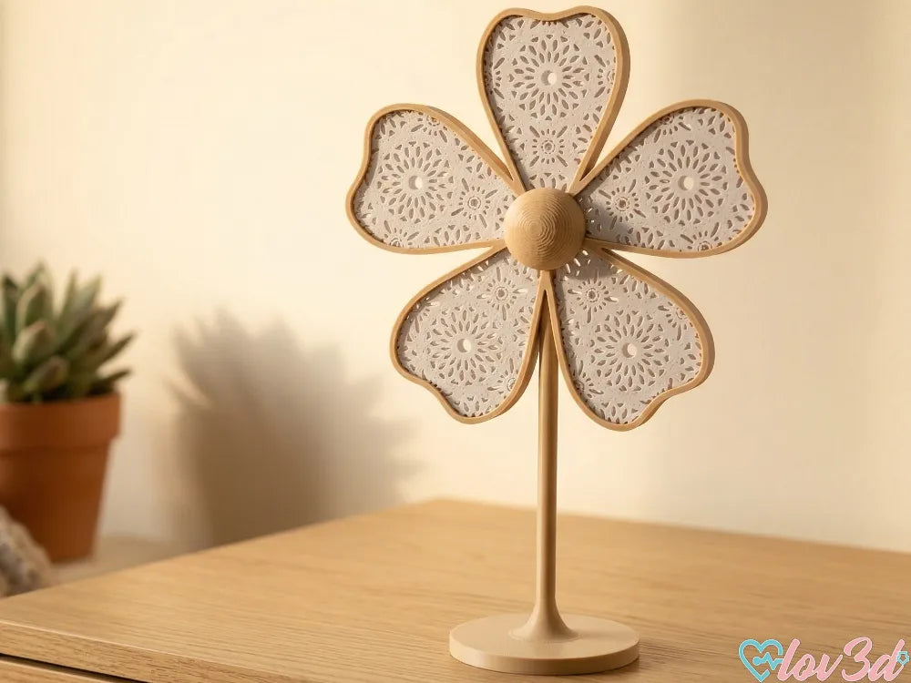 Fleur de Mandala en Dentelle - Support Décoratif Modulaire - Art Print