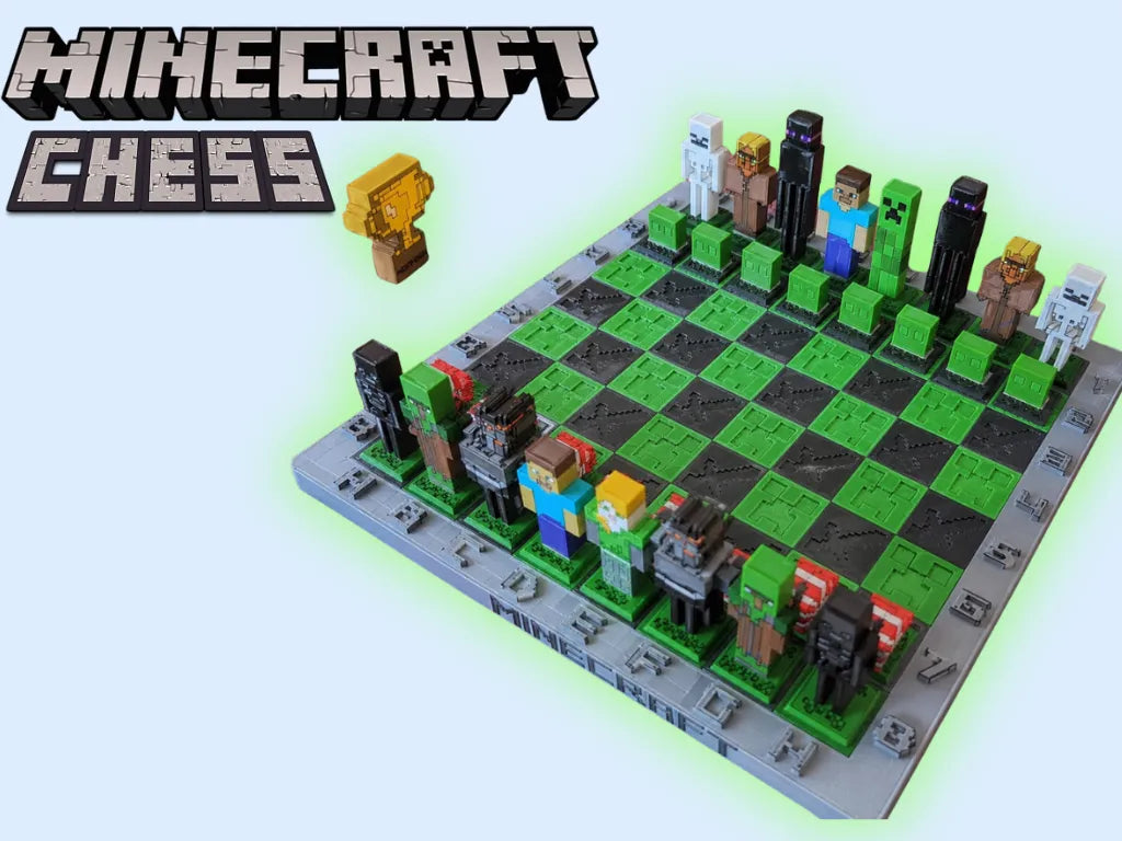 Jeu d'échecs Minecraft avec profil d'impression coloré - Jeux Print