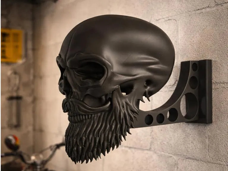 Support mural pour casque de moto Skull - Auto Print