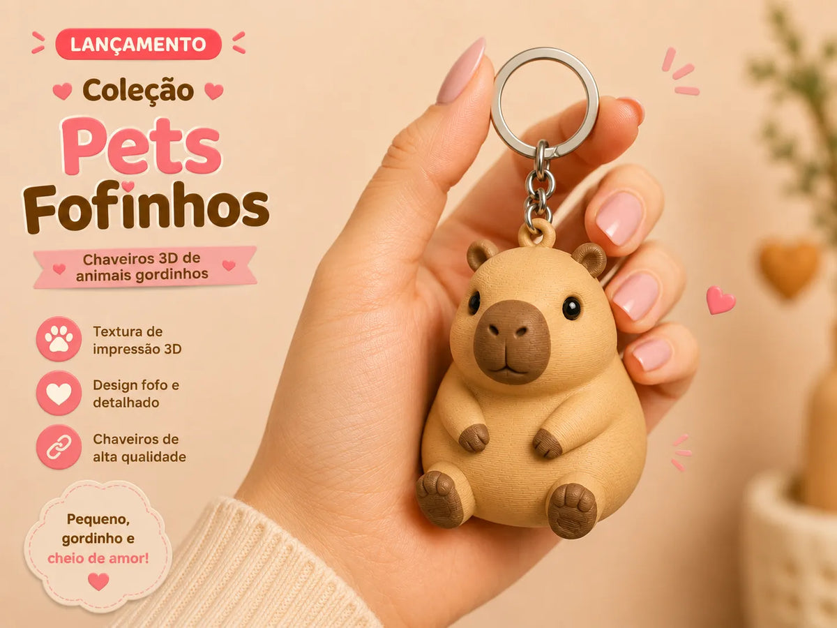 Porte-clés Capybara Mignon - Pet Print