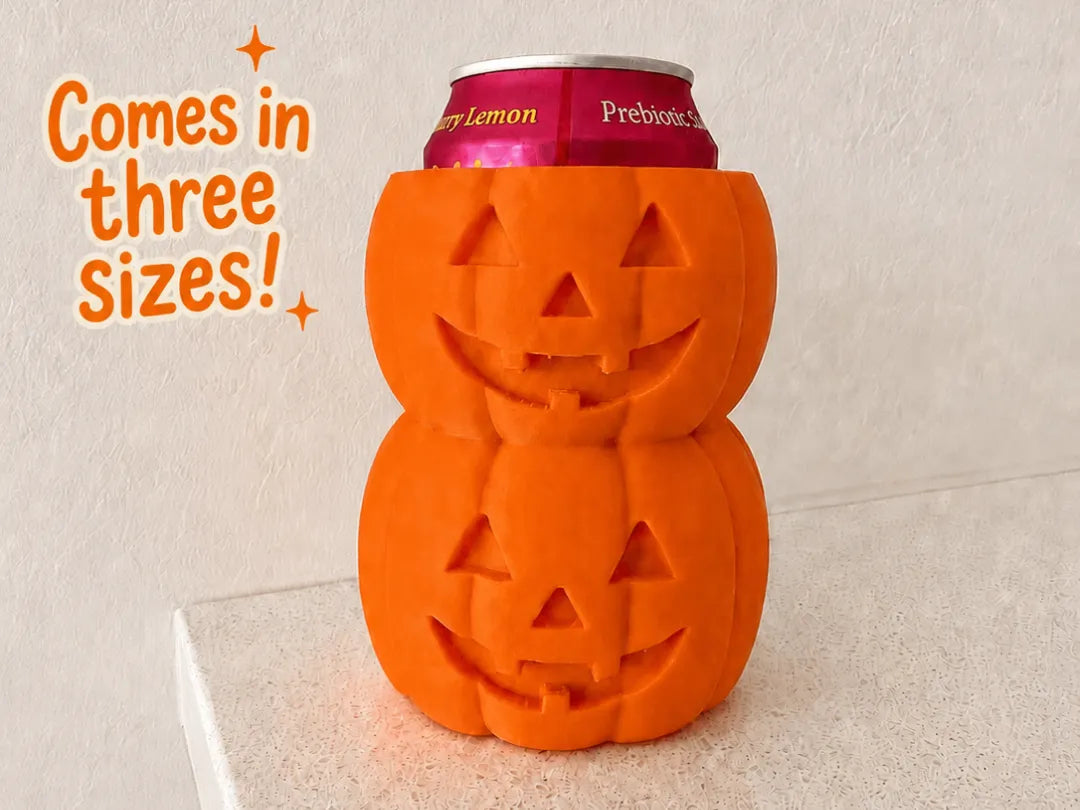 Manchon isotherme pour canette Citrouille Jack o' Lantern – 3 tailles - Fêtes Print