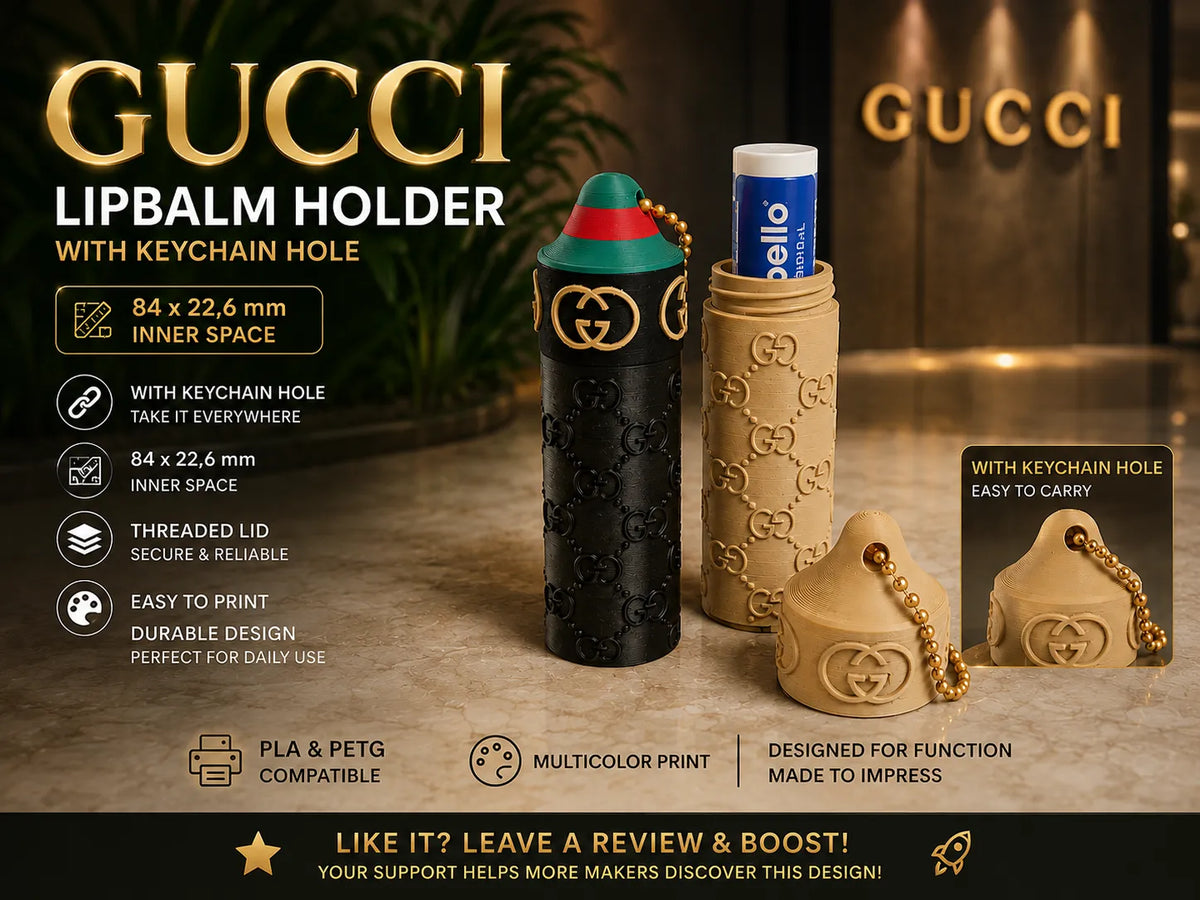 Porte-baume à lèvres Gucci avec trou pour porte-clés - Beauté Print