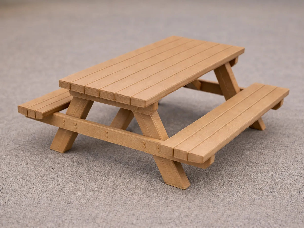 Mini Table de Pique-nique – Style Bois Réaliste - Cuisine Print