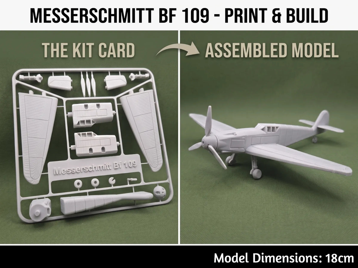 Avion Carte KIT - Avion de chasse - Maquette Print