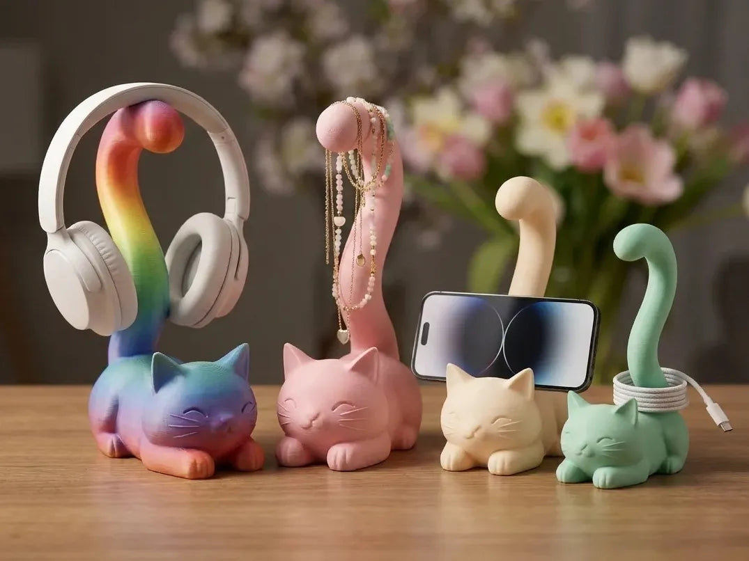 Support de Chat Mignon – Casque, Téléphone & Bijoux - Geek Print