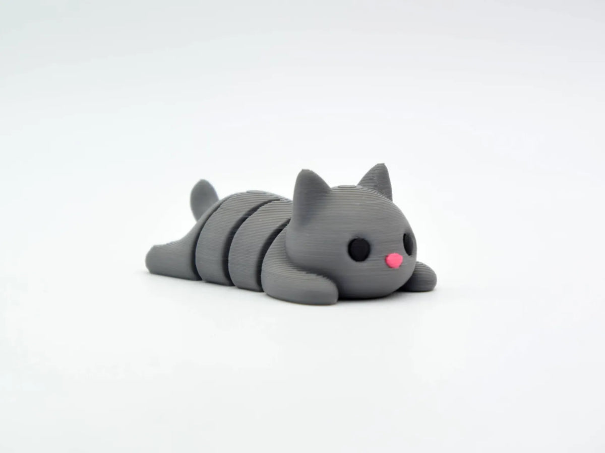 Chat Flexible - Porte-clés Articulé - Figurine Print