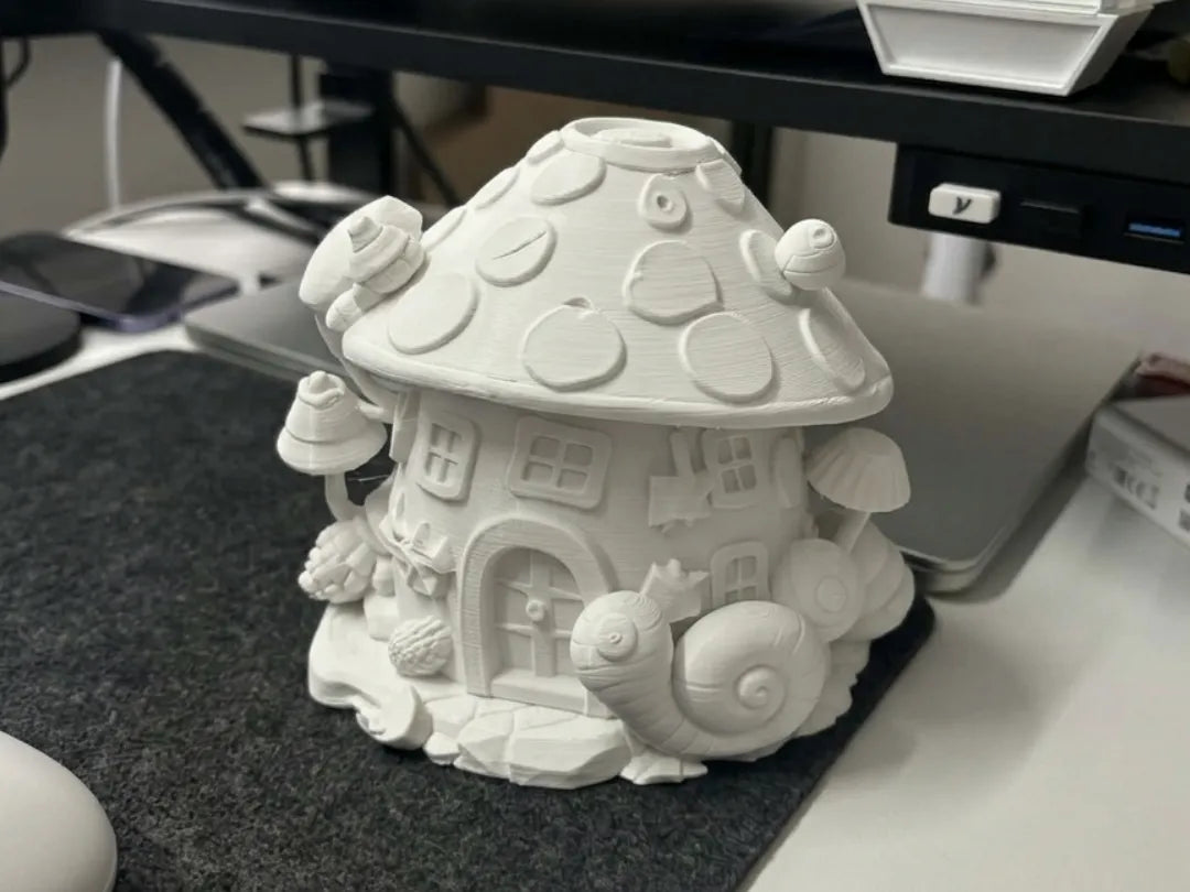 Maison Champignon Escargot Mignonne – Décor de Jardin Féérique - Maquette Print