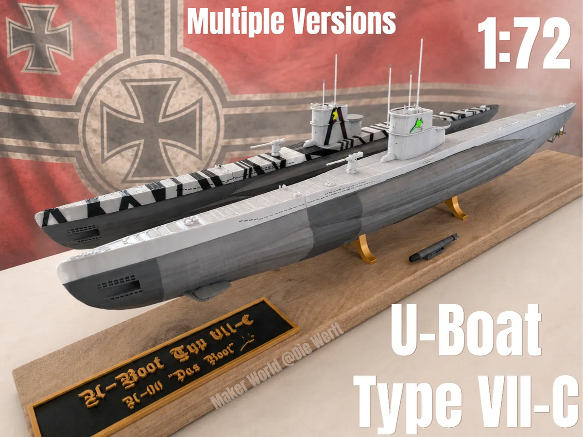 Sous-marin Type VII-C - U-96 "Das Boot" 1:72 - Maquette Print