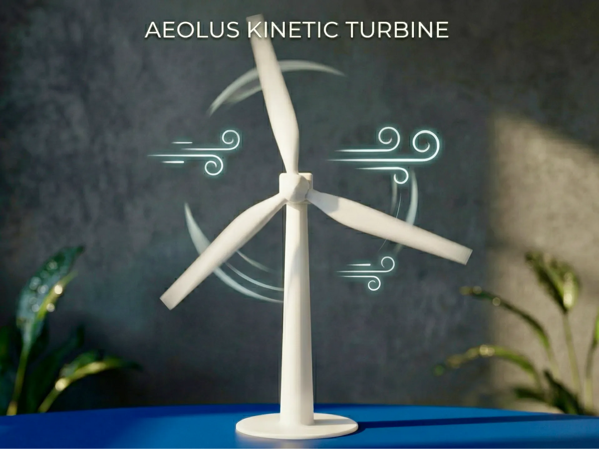 Aeolus Kinetic Turbine - Esprit de l'Énergie Éolienne - Art Print