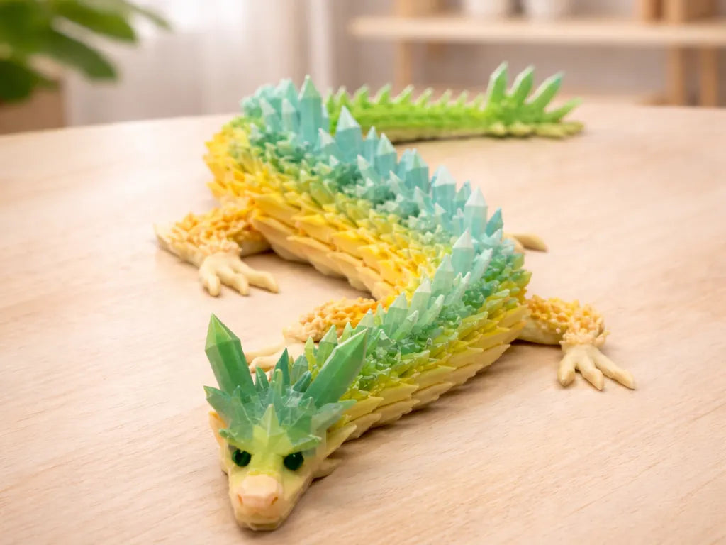 Du Dragon de Cristal Flexible avec Supports Magnétiques - Figurine Print