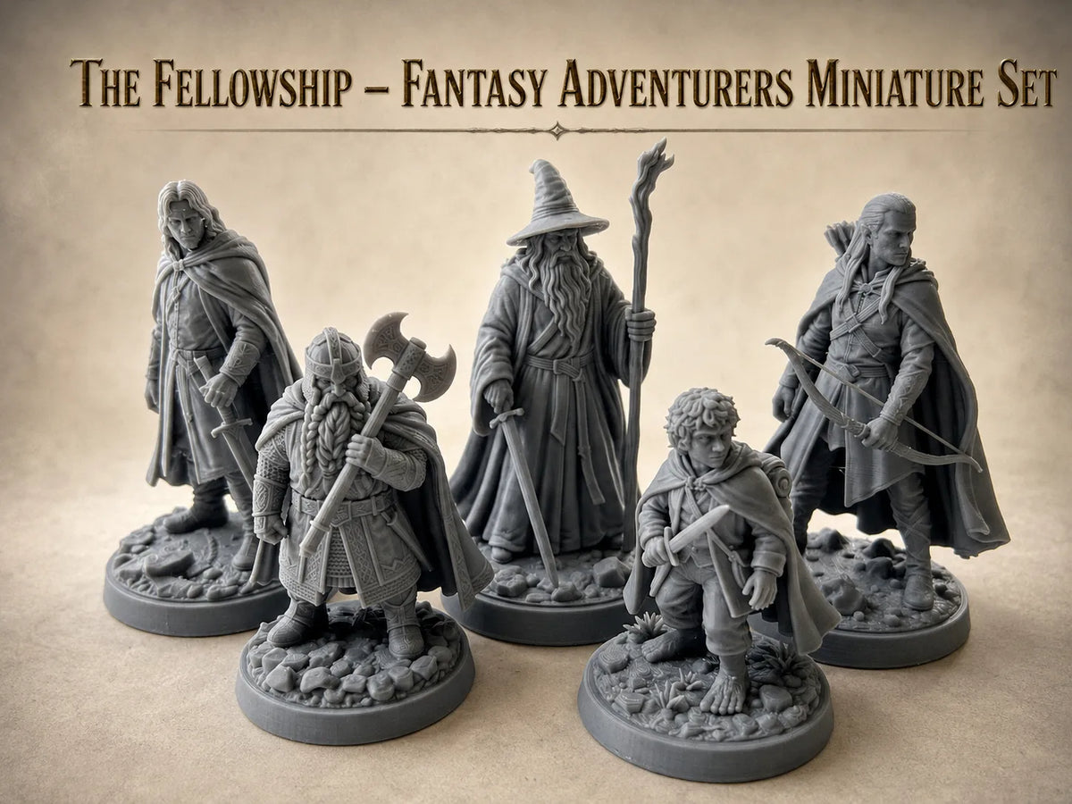 La Communauté – Ensemble de Figurines d'Aventuriers Fantastiques - Geek Print