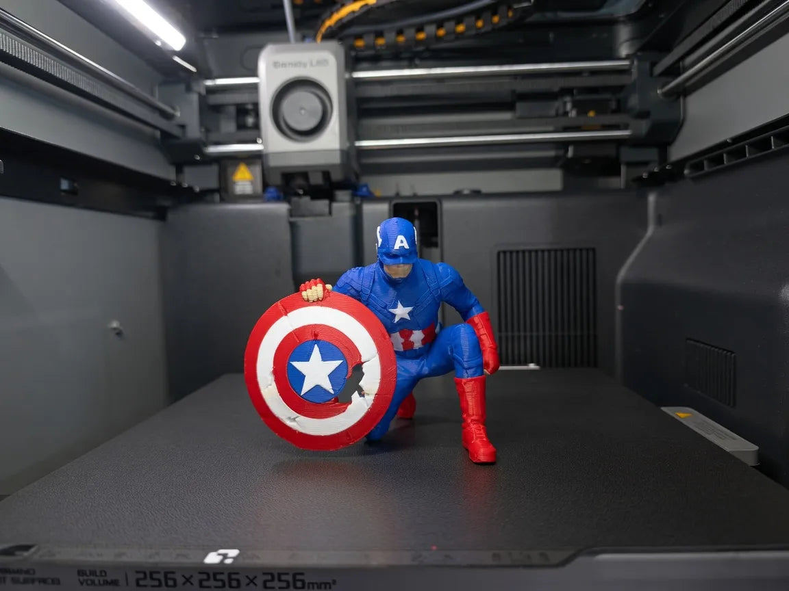 Captain America Multicolore - Geek Print
