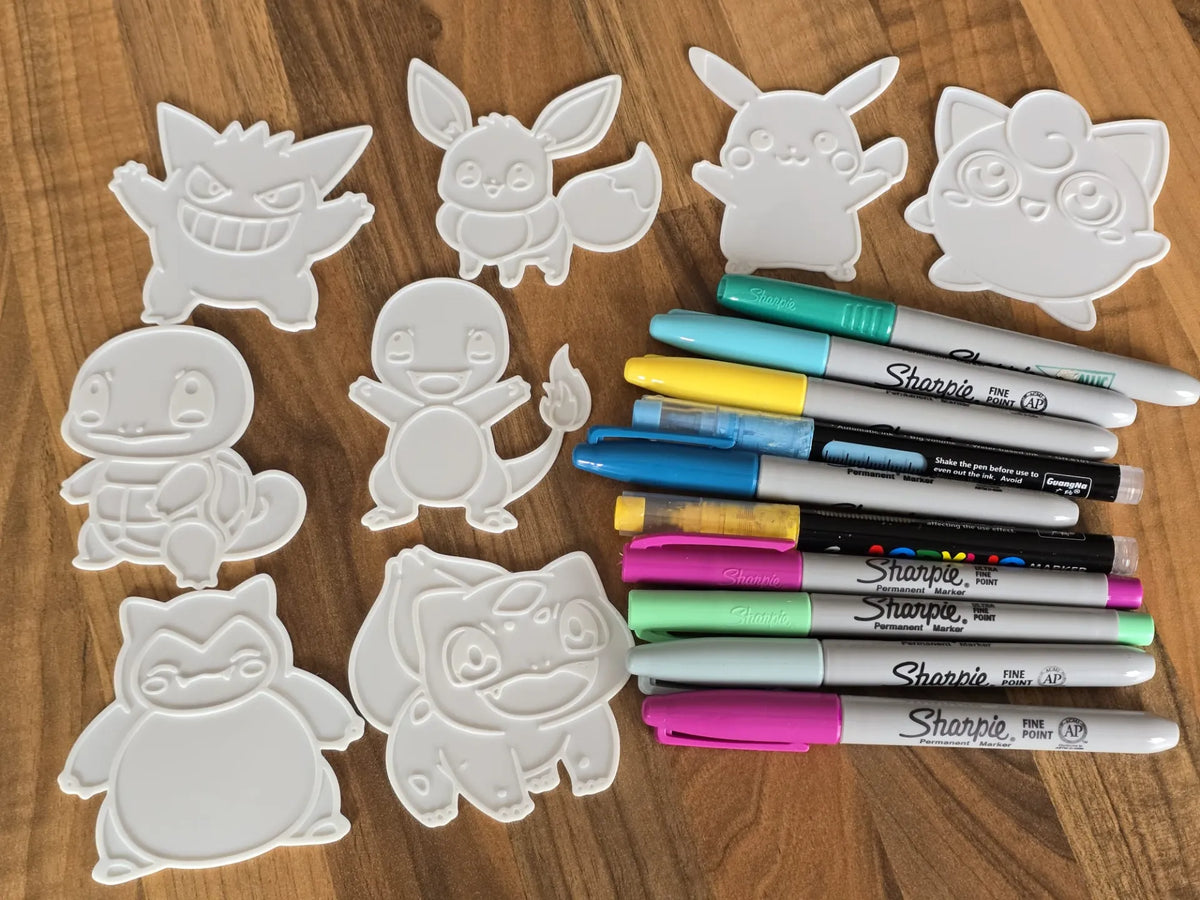 Kit de Loisirs Créatifs à Colorier Poke Buddies – Amusant pour Débutants - Cadeau Print