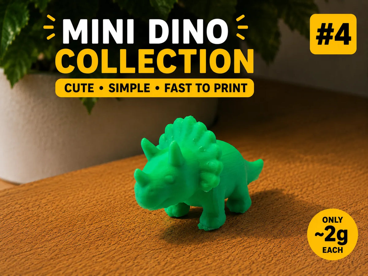 Mini dino #4 - Tricératops - Maquette Print