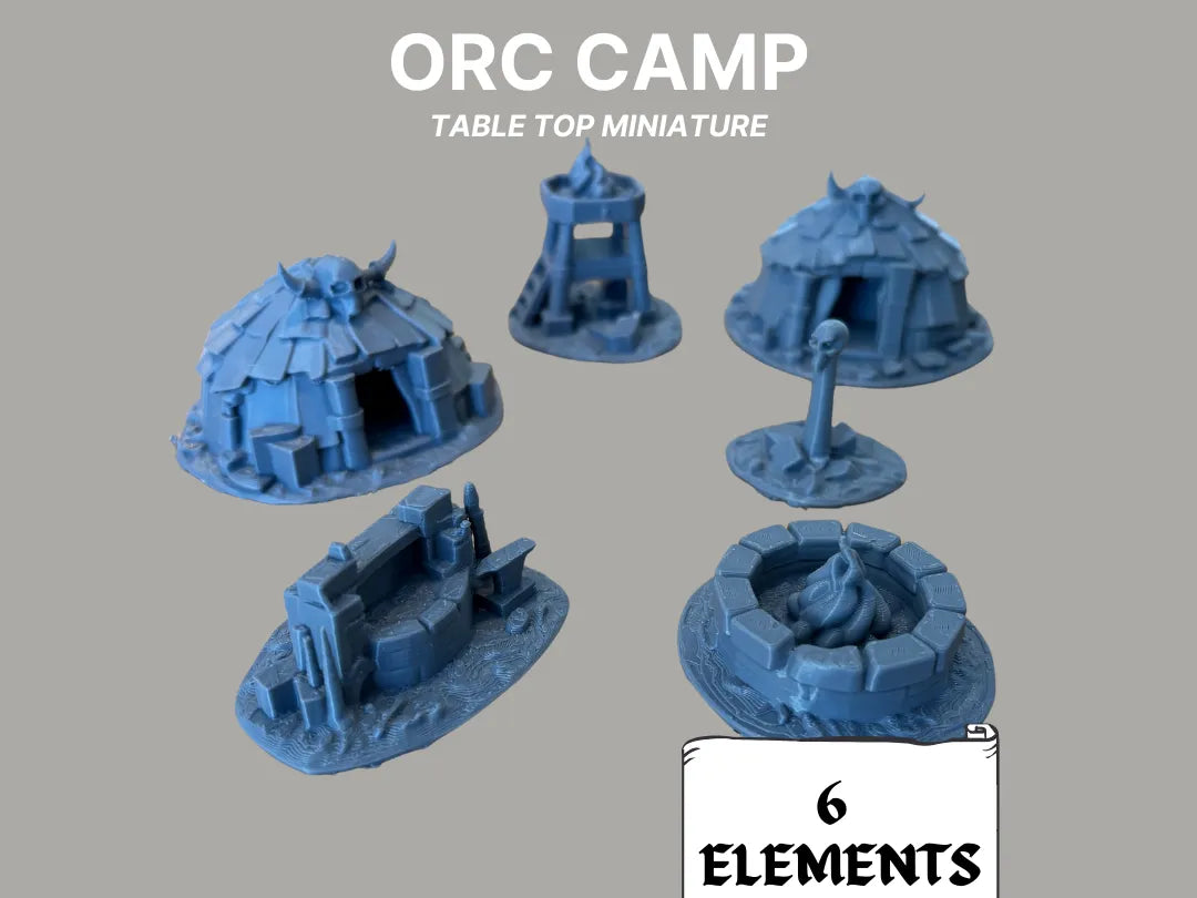 Camp d'Orcs - Élément de scénario de terrain de jeu de table - Maquette Print
