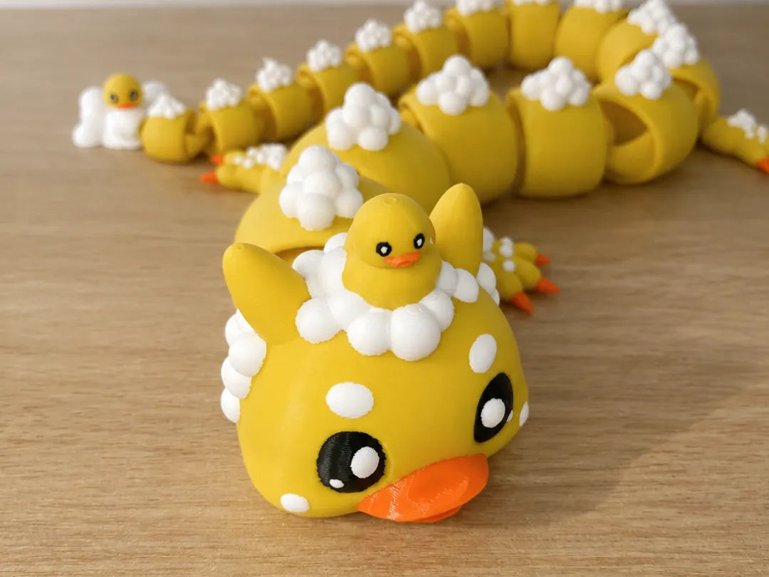 Canard en caoutchouc Dragon + Bulles - Nouveau Design Flexible - Bébé Print