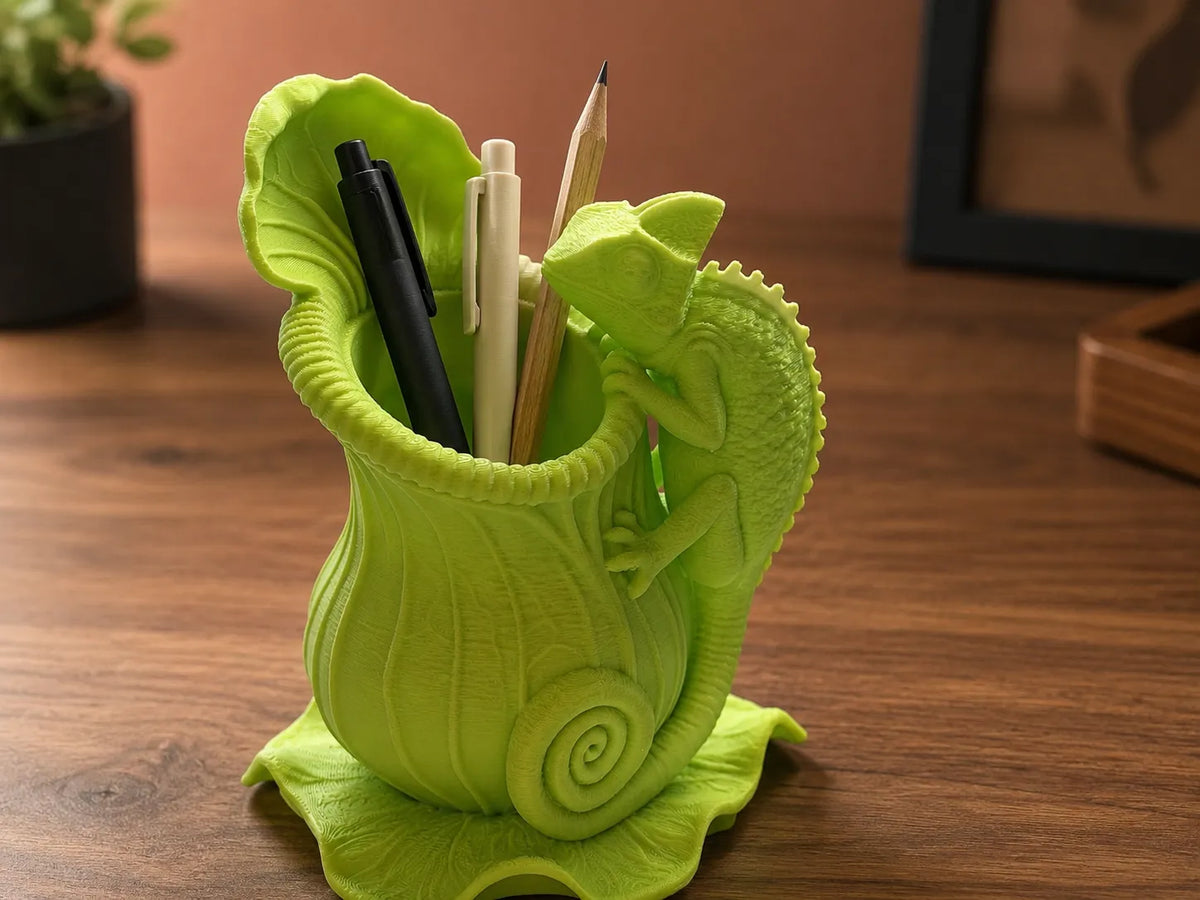 Porte-crayons Caméléon – Organisateur de bureau Feuille - Bureau Print