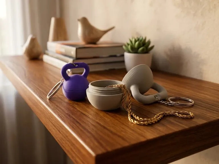 Porte-clés Kettlebell Coffre à bijoux - Boîte à anneau de gym - Sport Print