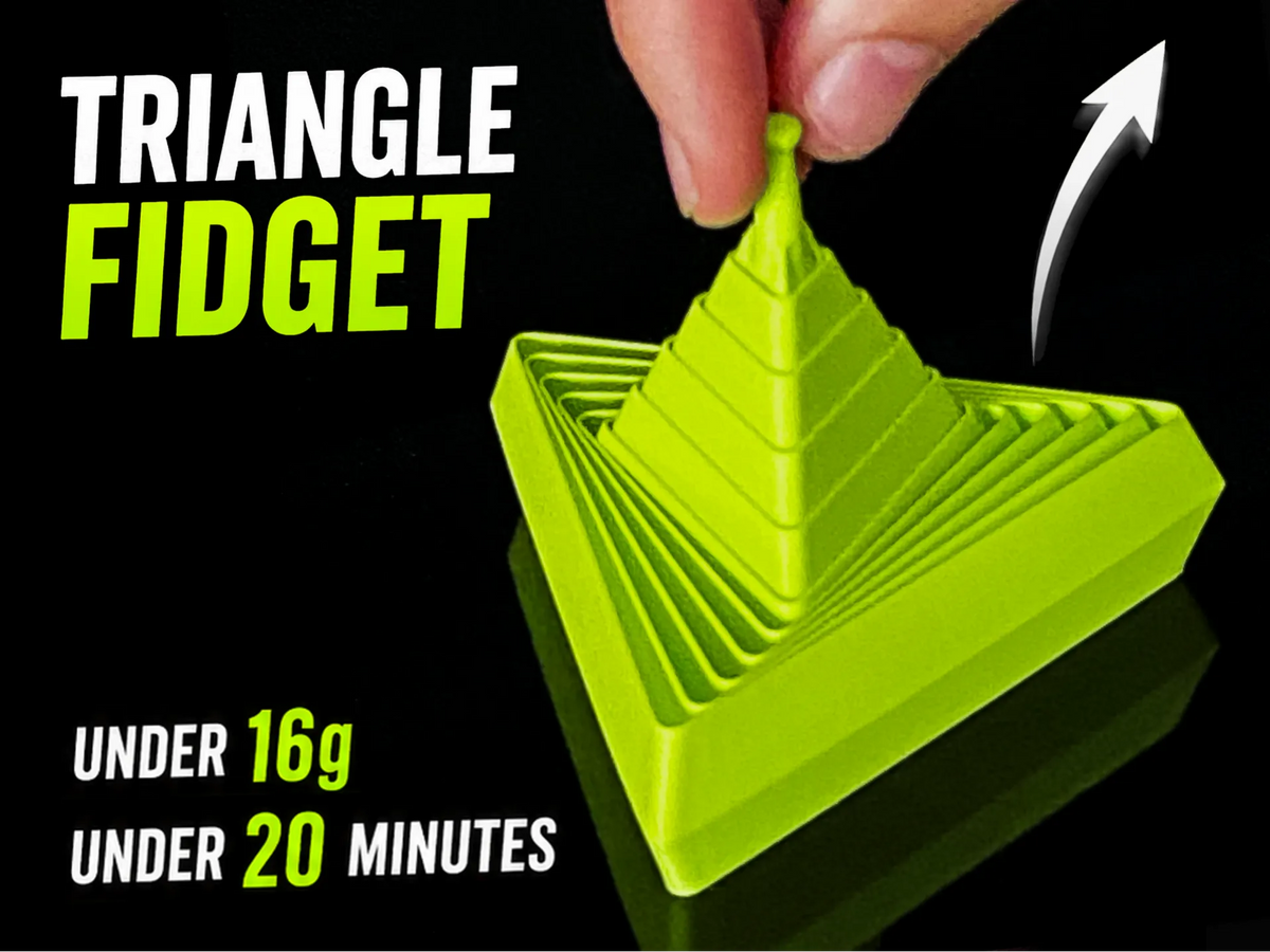 Fidget Triangle - Petit 10 Anneaux - Impression en place - Bijoux Print