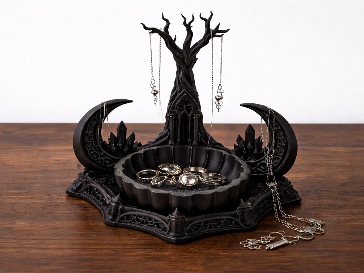 Porte-Bijoux Gothique – Organisateur Arbre avec Plateau - Bijoux Print