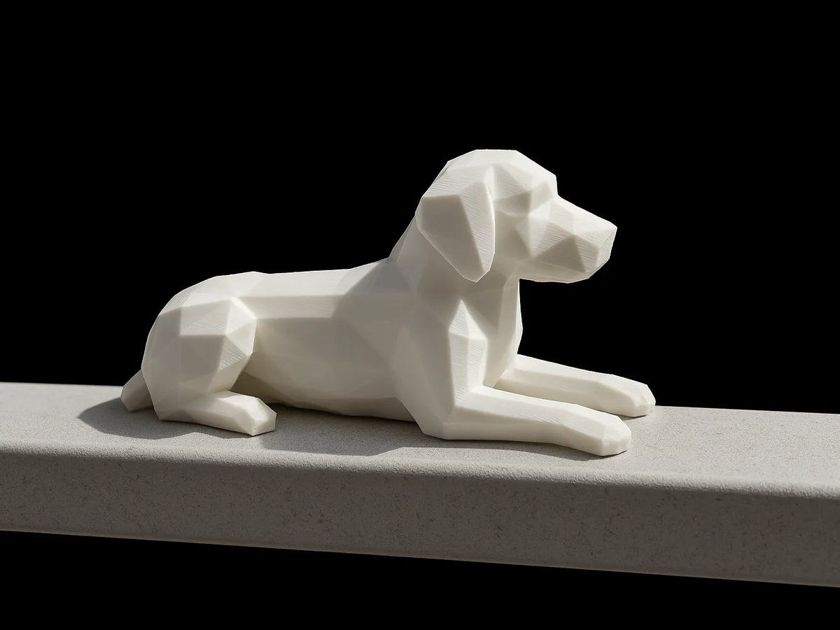 Sculpture géométrique de Labrador Retriever – Objet décoratif - Art Print