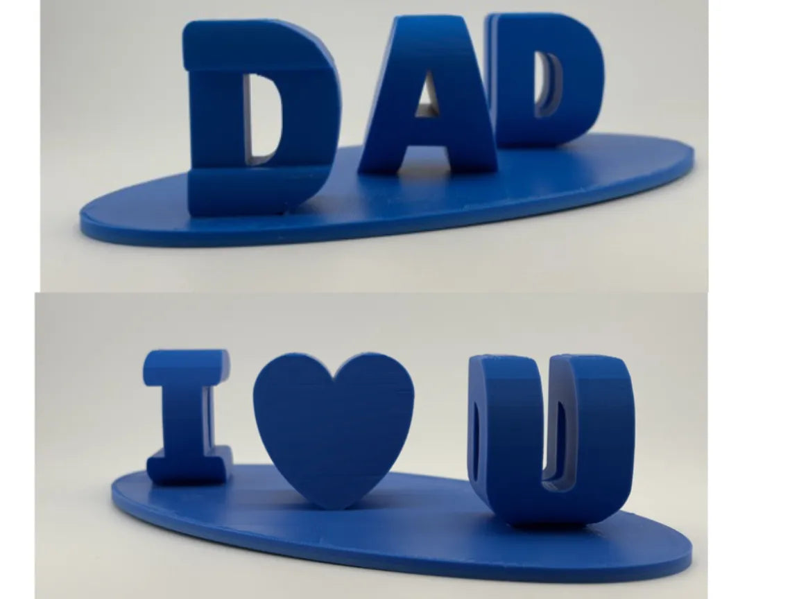 Mots doubles – Papa, je t'aime – Cadeau de la Fête des Pères - Cadeau Print