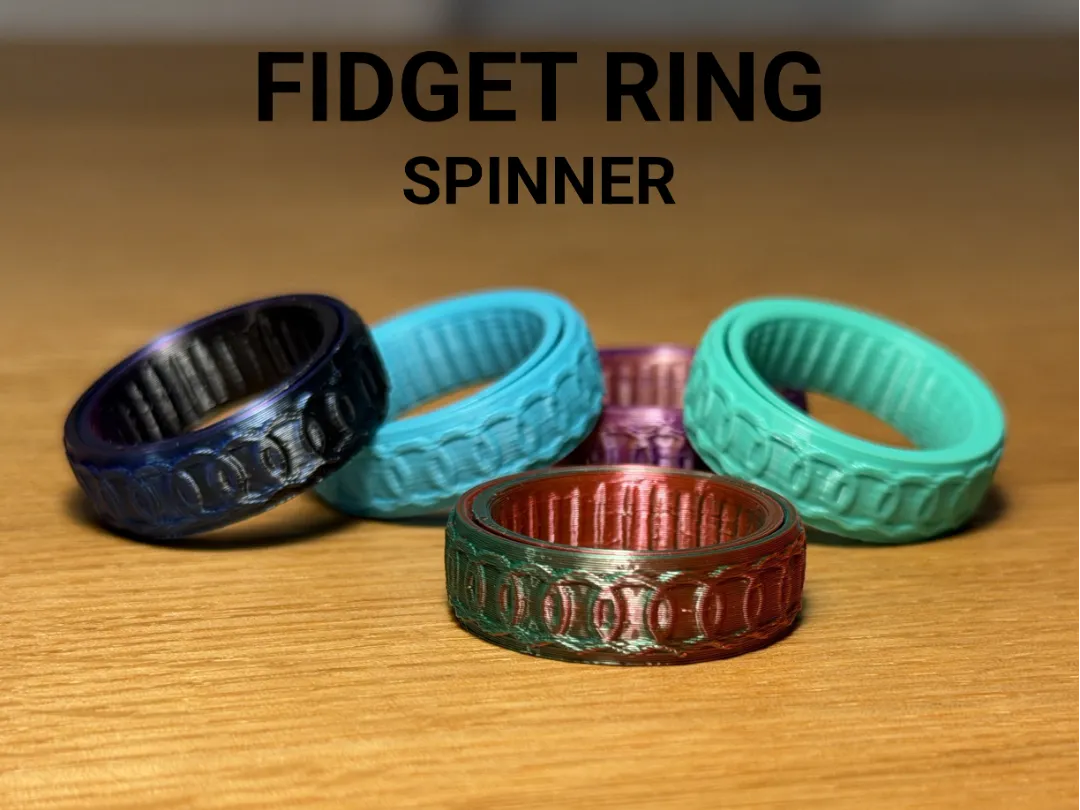 Bague Fidget Spinner (11 tailles différentes) - Bijoux Print