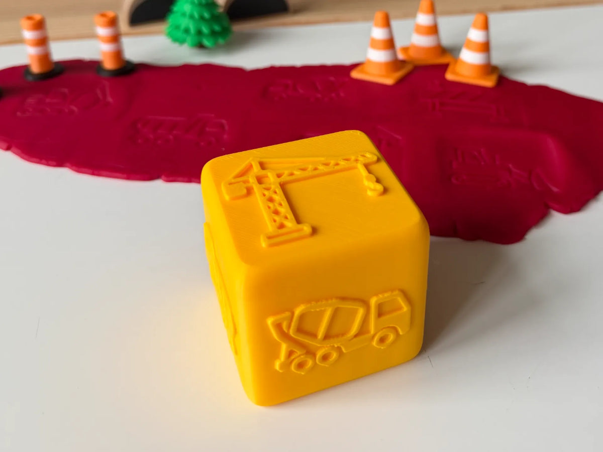 Cube Play-Doh - véhicules de construction - Maquette Print