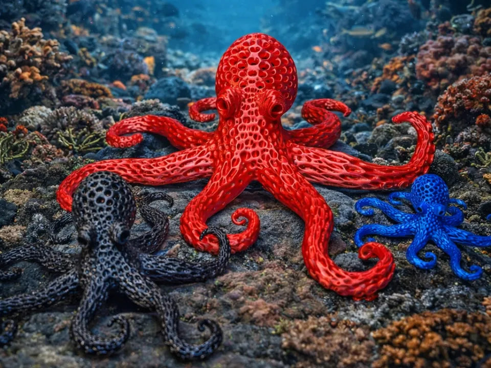 Poulpe Voronoi – Le design rencontre l'art de l'impression 3D - Art Print